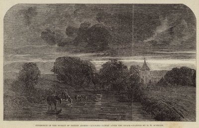 Tarde, puesta de sol después de la tormenta de Henry Mark Anthony